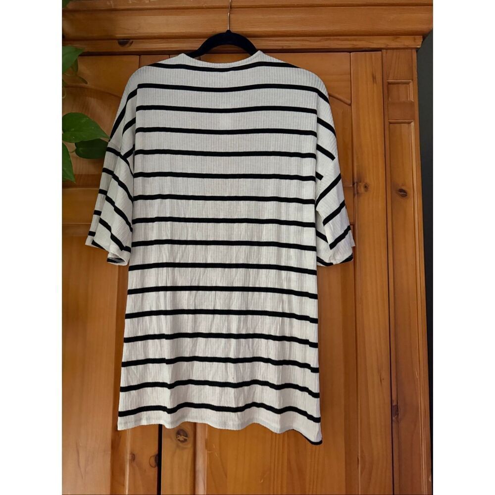Cato Black White Striped Tie Front Cardigan Top Size S NWT - Picture 6 of 11